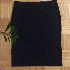 Madewell stretch speckled knee length skirt